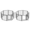16 Panels Heavy Duty Metal Playpen with door,31.7"H Dog Fence Pet Exercise Pen for Outdoor