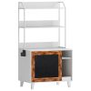 Graffiti the litter box Enclosure with 2 Storage Shelves and 1 Doors, Hidden Cat Litter Box Enclosure Furniture with Shelf, Indoor Cat House Furniture