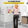 VEVOR Professional Dog Grooming Tub 62 inch Stainless Steel Pet Bathing Tub Large Dog Wash Tub with Faucet Walk-in Ramp and Accessories Dog Washing St