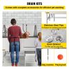 VEVOR Professional Dog Grooming Tub 62 inch Stainless Steel Pet Bathing Tub Large Dog Wash Tub with Faucet Walk-in Ramp and Accessories Dog Washing St