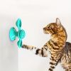 New Windmill Cat Toys Cute Rotating Interactive Cat Toy - Indoor Windmill Cat Toy With Suction Cup Catnip & Jagged Teeth Middle Ball, Smart Kitten Rot